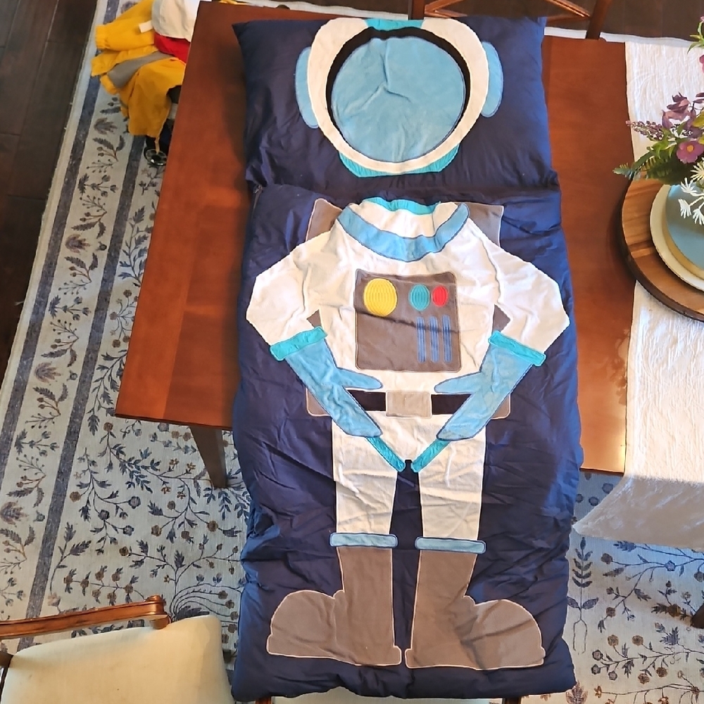 Astronaut Sleeping Bag for Kids - Blue and Gray